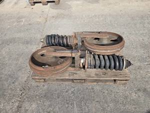 USED IDLER WHEELS AND TRACK TENSIONER FOR KOMATSU PC138